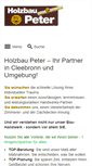 Mobile Screenshot of holzbau-peter.de